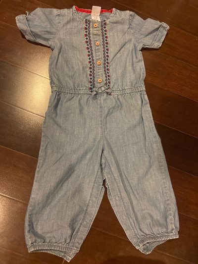 Carters One piece jean romper 12 Months