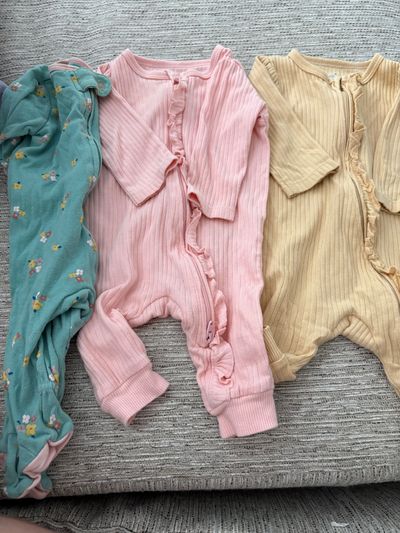 Cloud island Two footless long outfits and one footed pjs 0-3 Months
