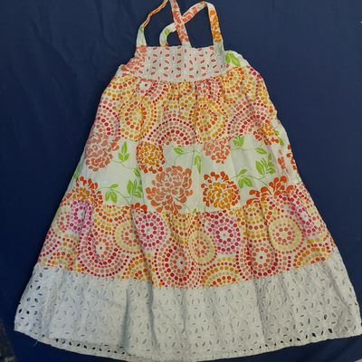 Penelope mack Floral and polka dot dress with liner 4T