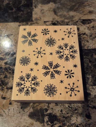 Brand New Snowflake Rubber Stamp