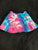 Zinnias Pink blue and purple skort 18-24 Months