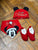 Disney Mickey my first Christmas elf shoes 0-6 One size 3-6 Months