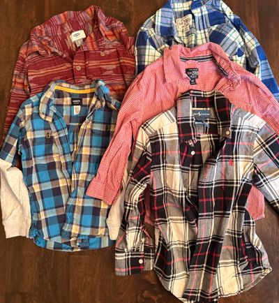 Misc - carters old navy 1989 Ralph Lauren Lot - 5 button up long sleeved boys shirts 3T