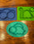 Qshara 3 pack silicone suction plates car and dino
