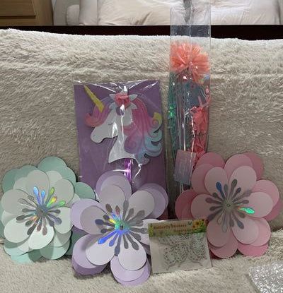 Unknown NEW Pastel color unicorn wall and table decor, ballon number 2