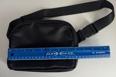 Amazon NEW double zip black Fanny pack