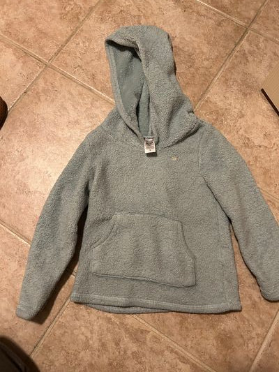 Carters Teal fleece sweatshirt with gold heart Runs small 4T