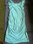 Light green fitted flutter sleeve dress With side ruching Women's - M