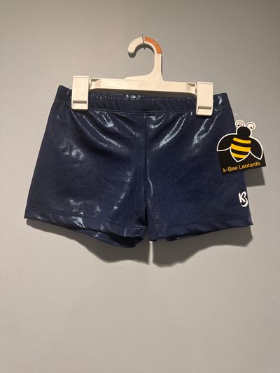 k-Bee Leotards retail $26 NEW adult small navy blue sparkly shorts Women's - S