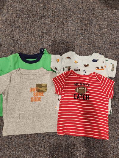 Carter's 4 x shortsleeve t-shirts 0-3 Months