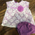 Made with love by Place Adorable purple and white baby outfit 0-3 Months