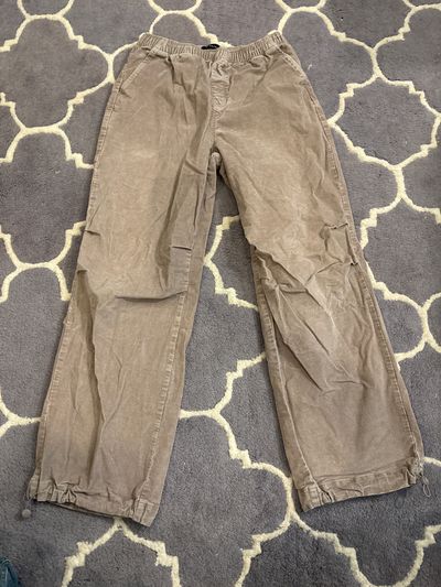 Aeropostale 7 Khaki color light corduroy parachute fit baggy w drawstringbottom Men's - S
