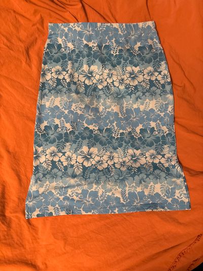 No name 5 Teal blue Hawaiian skirt Junior M - 6
