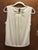 Calvin Klein Size 8, white, Pleated Crew Neck Cami Top Women's - M