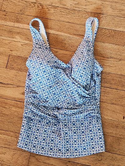 NEW Land's End Tankini top, no underwire, no removable cups Women's 6