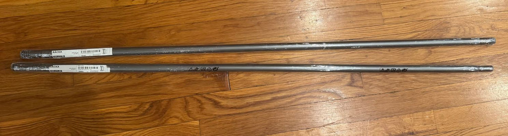 2 Brand New in Plastic Adjustable Curtain Rods. 2 Brand New in Plastic Adjustable Curtain Rods. 47-83 inches