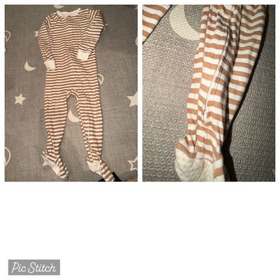 Cloud island Striped footie pajamas 18 Months