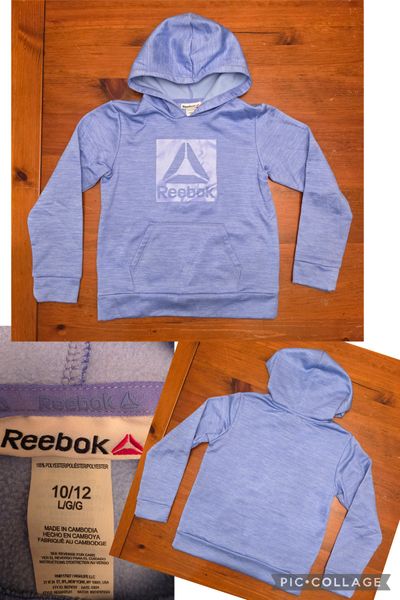 Reebok Blue fleece hoodie 10-12