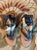 Sandals Brown sandals with feathers 10 (Adult)
