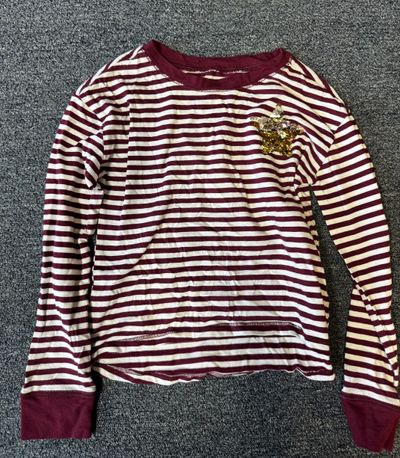 Justice striped long sleeve tshirt  6T/6
