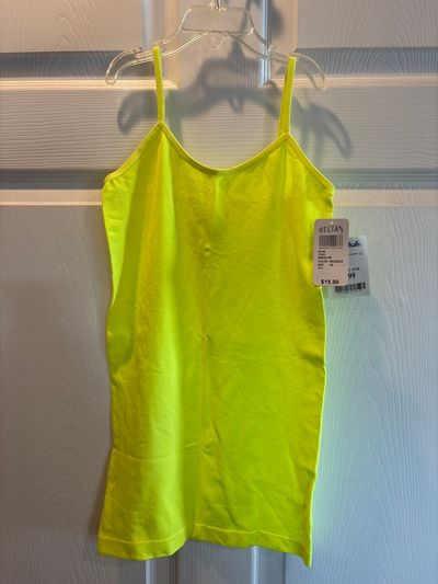 Delias BNWT neon yellow tank top/undershirt- tag says one size 14-16