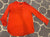 Zara 9 Orange/red w mini Polk dot optional button up 3/4 sleeve blouse Women's - M