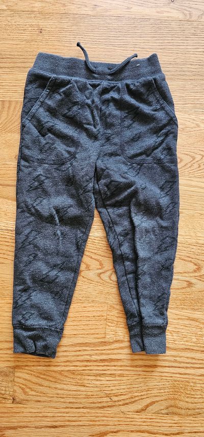 Garanimals Like new 3T dark gray sweatpants feature lighting strikes graphic 3T