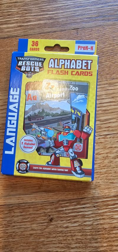 NA BNWOT Transformers Rescue Bots Alphabet flash cards