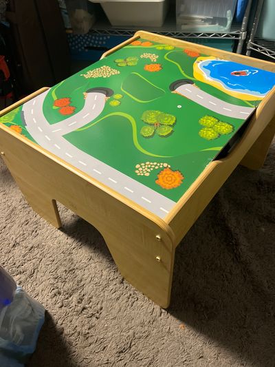Kids Kraft Includes all the legos , reversible top activity table , wooden