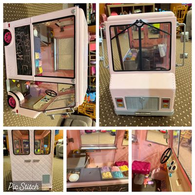 OG Girl Ice cream truck with accessories and chalk board on side