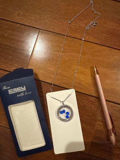 Brand new effy with love locket necklace with four Blue stones You can buy other stones to put in retail over $28