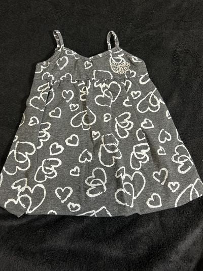 Flowers by zoe Black w white hearts 18-24 Months