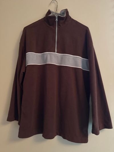 Brown/Gray Fleece Top Women's - S