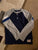 Gap kids Navy and gray long sleeve shirt with 2 buttons up top 7-8