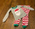Childrens place Two piece Santa pajamas with glow in dark Ho Ho Ho. 3T