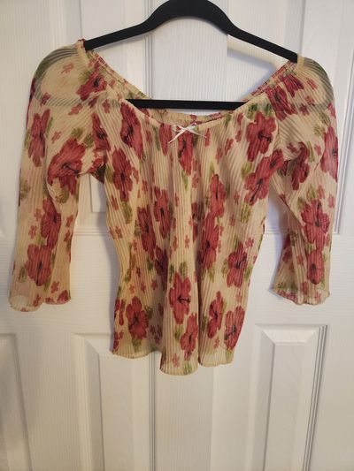 Ellie Club Floral, see-through top, label removed, fits XS Women's - XS