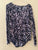 Simply Vera Wang Black/Tan Floral Top Women's - S