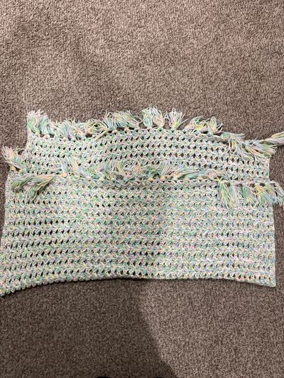 N/A Crocheted baby blanket