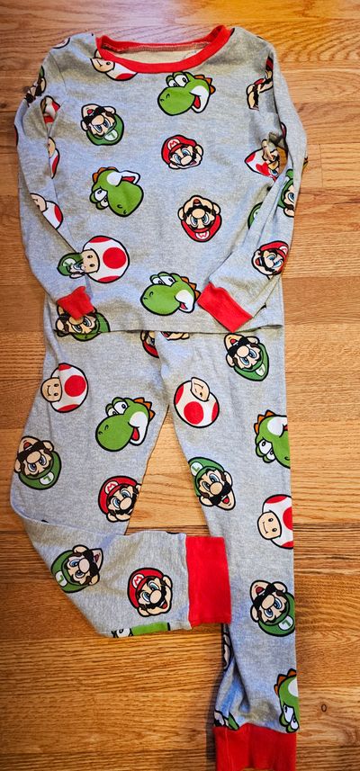 Super Mario from JCPenny It shrink slightly after washing,it is fitting sizes 6-7 yrs old 7-8