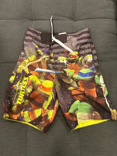 Nickelodeon TMNT Teenage mutant ninja turtles swim trunks pocket on either side 6T/6