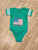Made in the USA short sleeve green onesie  12 Months