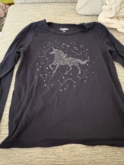 Oshkosh Unicorn blue ls shirt size 10 10-12