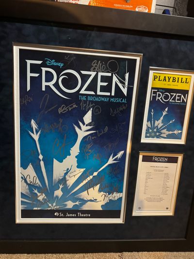 Disneys Frozen On Broadway, Cast Autographs, Play Disneys Frozen On Broadway Cast Autographs PlayBill matted and fr