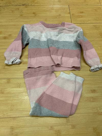 Baby Gap Pink Grey Sweater Set 18 Months