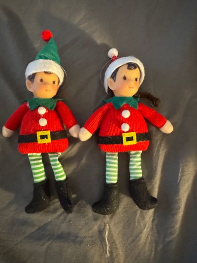 Target Boy & Girl Elf Ornament -2pc