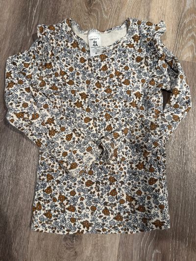 Carters Brown Floral Thermal  4T