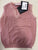 NEW - Lanvin Petite - old pink sleeveless top 100 cotton with muslin trim size 6 6T/6