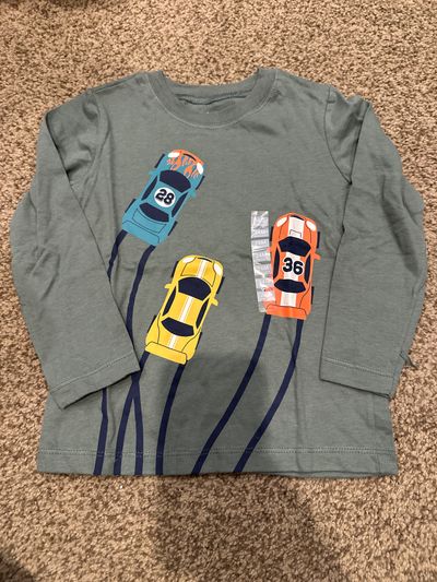 Carters brand new race car long sleeve top Never worn 24 Months