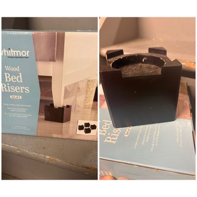 Wooden bed risers