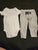 Carter infant set white bodysuit paired with matching heather gray pants 24 Months